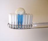 juiste hoeveelheid tandpasta is een erwt